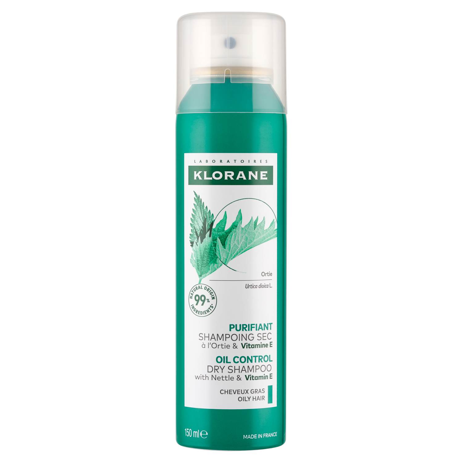 Klorane seboregulujący suchy szampon do włosów, 150 ml