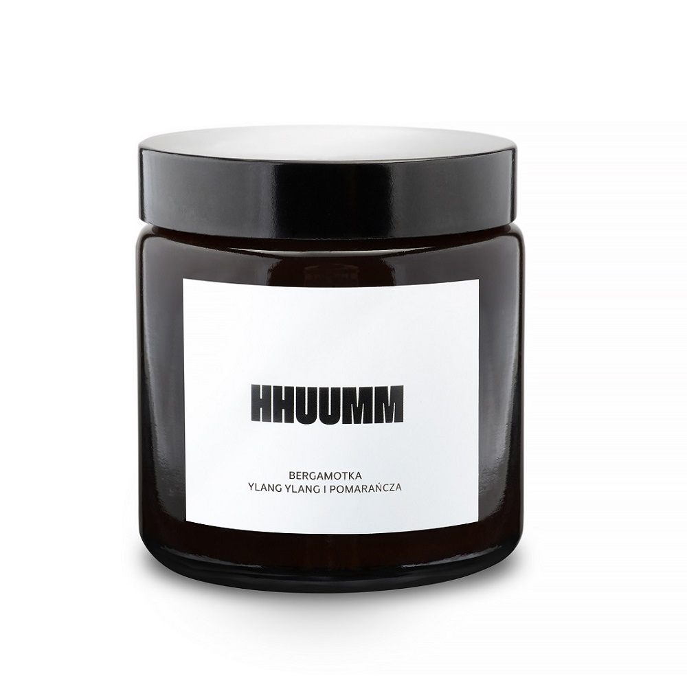 Hhuumm Premium świeca sojowa 04S, bergamotka, ylang ylang, pomarańcza, 120 ml