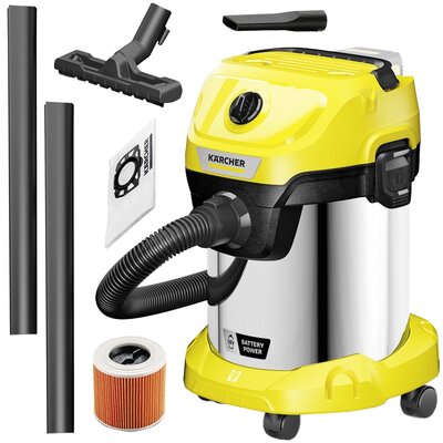 Odkurzacz warsztatowy KARCHER WD 3-18 S V-17/20 1.628-575.0