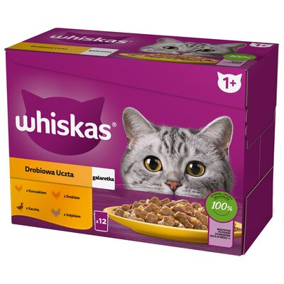 Karma dla kota WHISKAS Drobiowa Uczta (12 x 85 g)