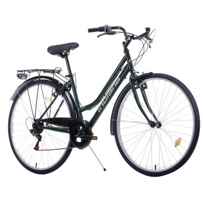 Rower miejski INDIANA Classic 6B 28 cali damski Butelkowa zieleń