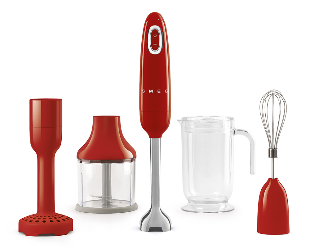 Smeg - Blender ręczny 50's Retro Style HBF22RDEU Czerwony