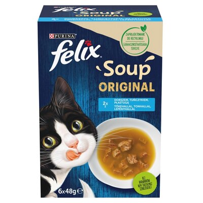 Karma dla kota FELIX Soup Original Rybne Smaki (6 x 48 g)