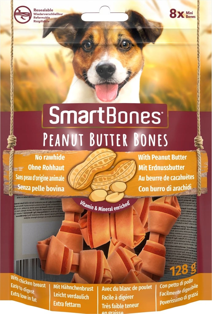 SMART BONES Peanut Butter mini 8 szt. przysmaki kości dla psów ras małych masło orzechowe