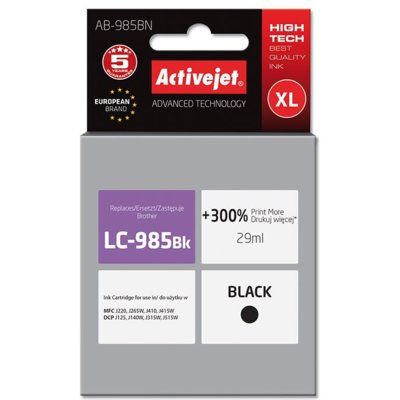 Tusz ACTIVEJET do Brother LC-985BK Czarny 29 ml AB-985BN