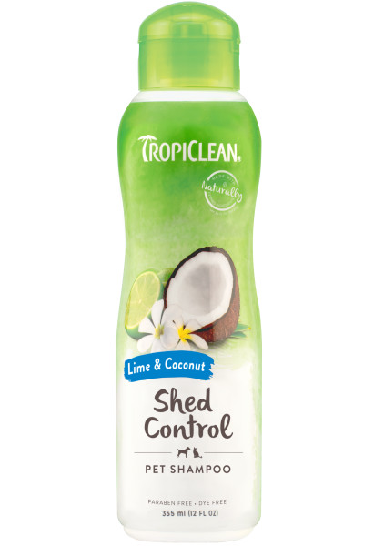 TROPICLEAN Lime Coconut Shed Control Shampoo 355ml szampon zmniejszające wypadanie sierści dla psa i kota