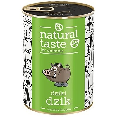 Karma dla psa NATURAL TASTE Dziki Dzik 400 g