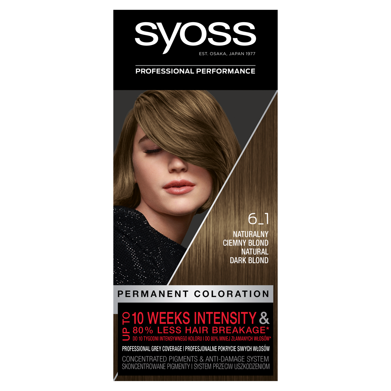 Syoss Permanent Coloration farba do włosów 6-1 naturalny ciemny blond, 1 opak.