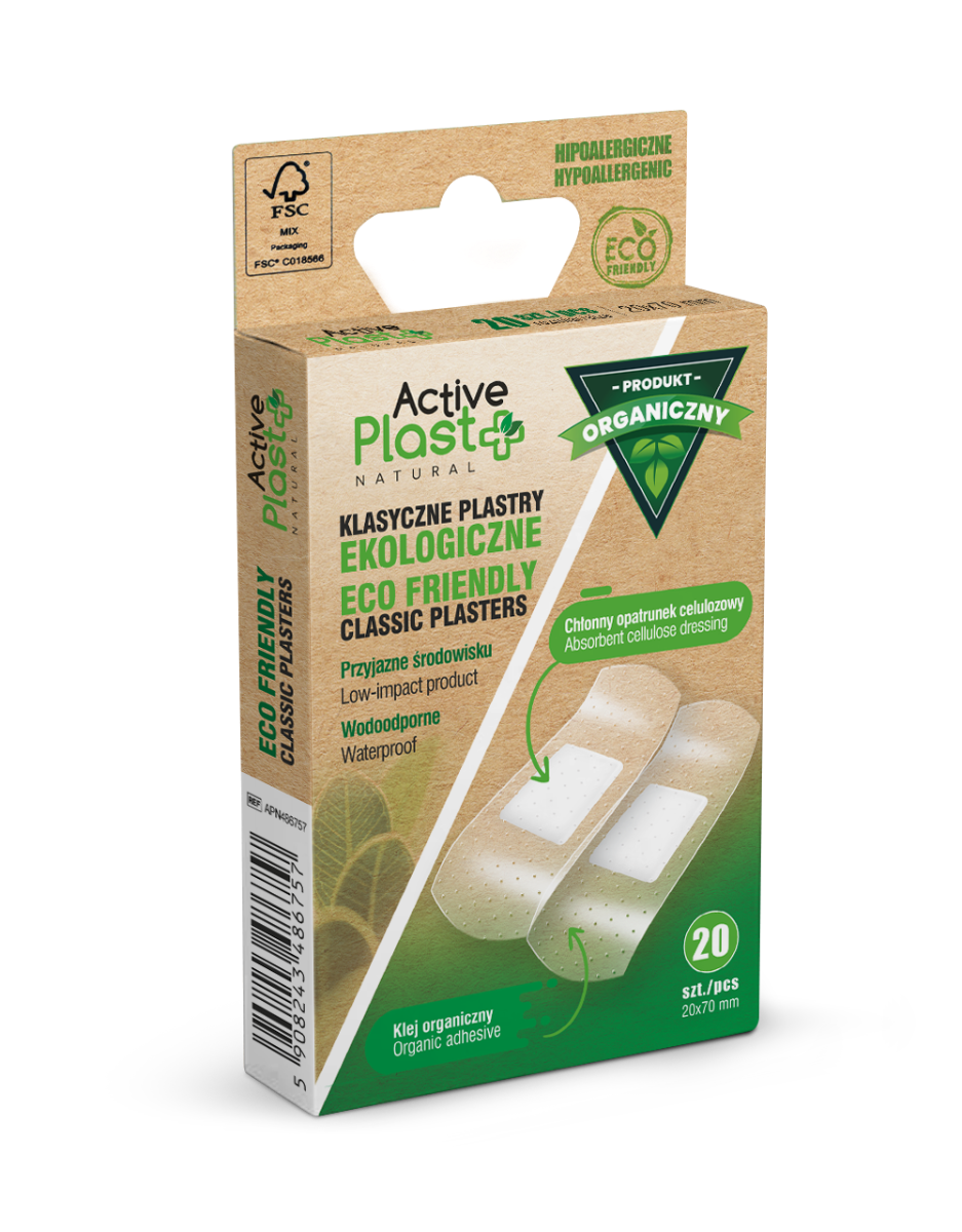 Active Plast, naturalne plastry Ekologiczne, 7x2cm, 20 sztuk
