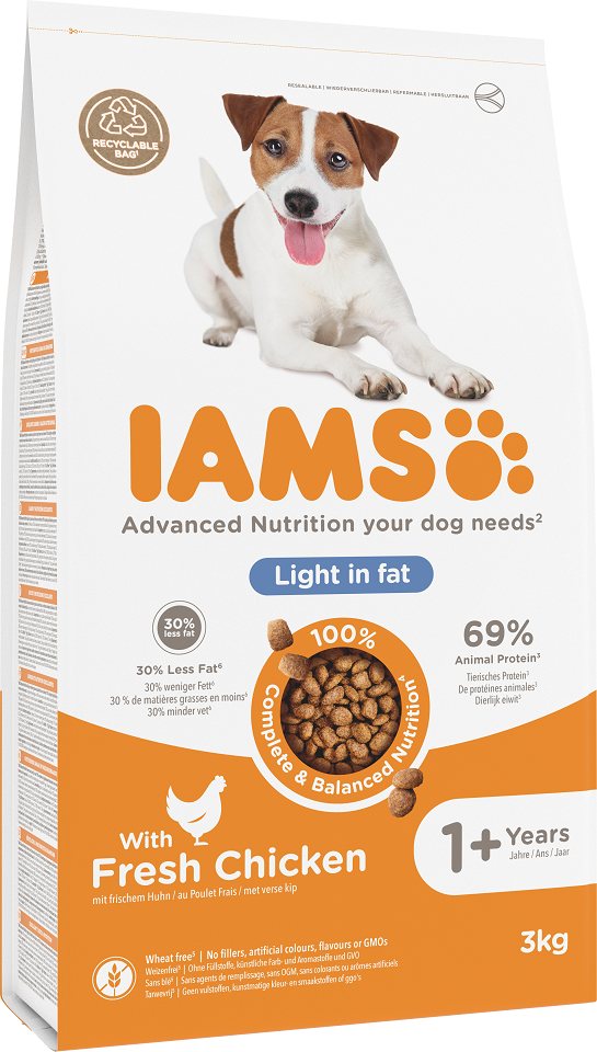 IAMS ProActive Health Adult Light in Fat for Sterilsed/Overweight dogs Chicken 3 kg