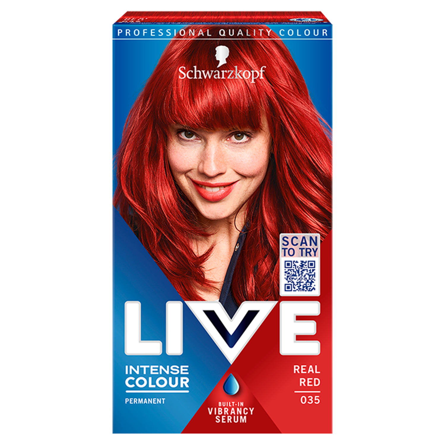 Live Intense Colour farba do włosów 035 real red, 1 opak.