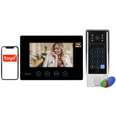 Wideodomofon EURA VDP-90A3 Czarny Wi-Fi