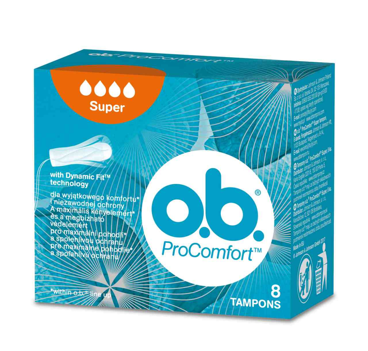 O.B. ProComfort Super, tampony, 8 sztuk