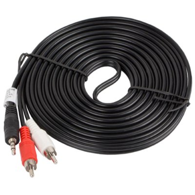 Kabel MiniJack 3.5 mm - 2x RCA LANBERG 5 m