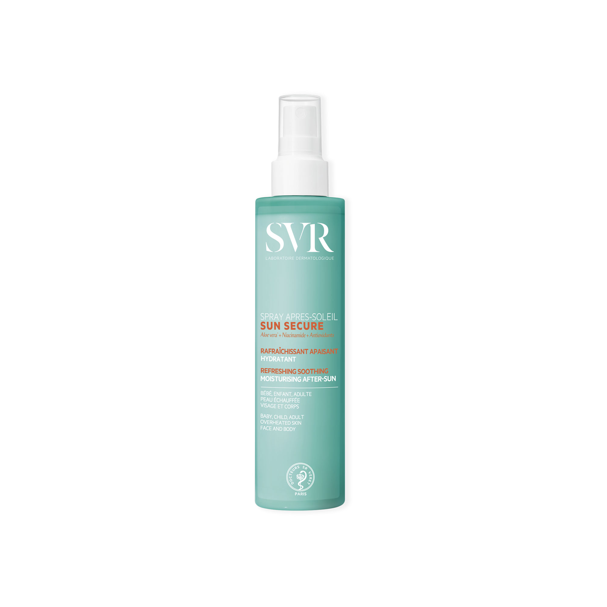 SVR Sun Secure Apres-Soleil spray, odświeżający spray po opalaniu, 200 ml