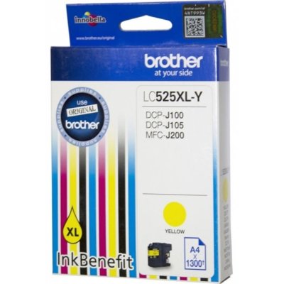 Tusz BROTHER Żółty 11.5 ml LC-525XLY