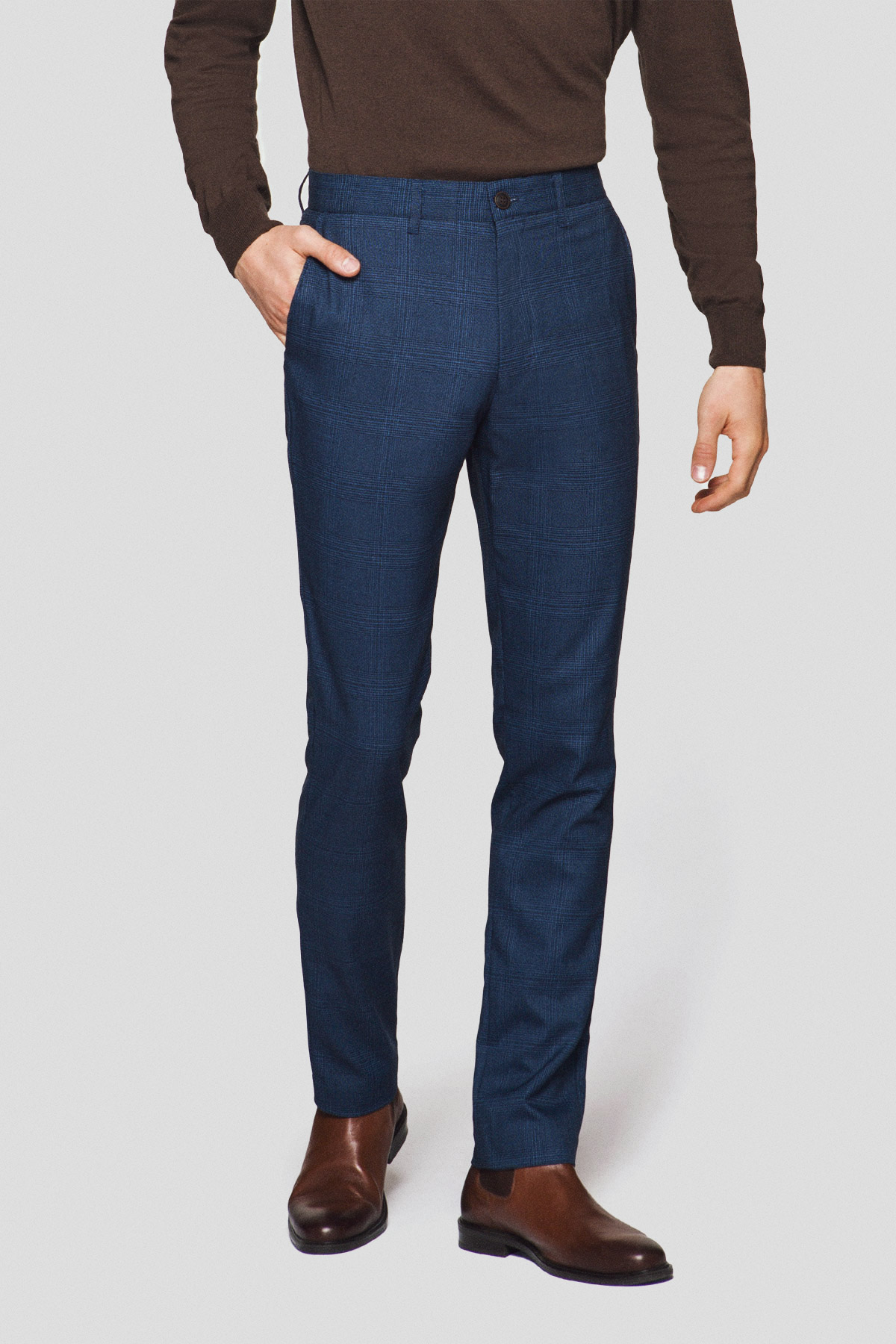 Lancerto Spodnie Niebieskie w Kratę Jimmy 2