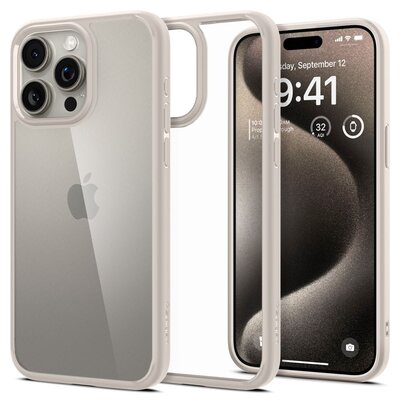 Etui SPIGEN Ultra Hybrid do Apple iPhone 15 Pro Max Beżowy