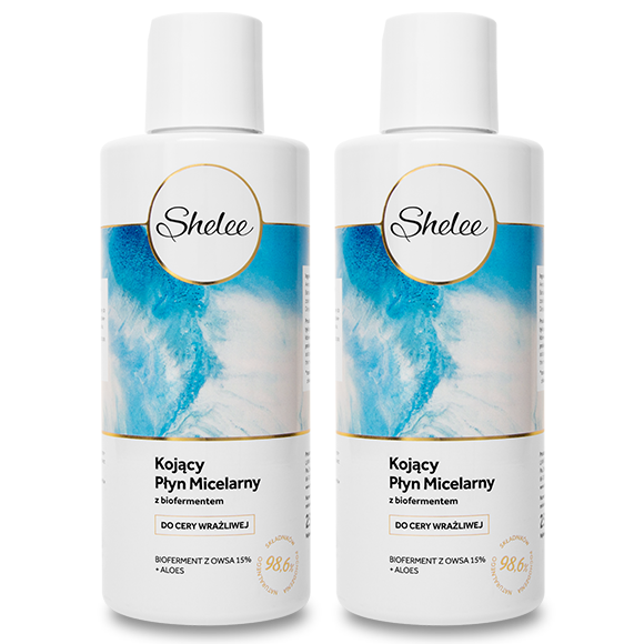 Shelee kojący płyn micelarny z biofermentem z owsa i aloesem, 250 ml/2szt.