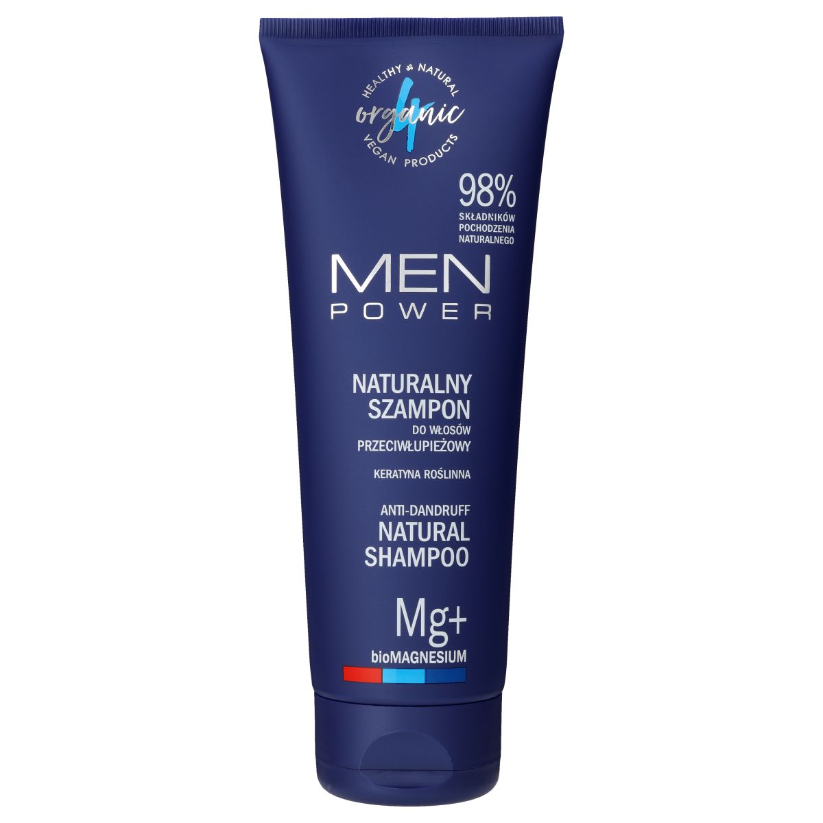 4Organic Men Power przeciwłupieżowy szampon do włosów męski, 250 ml