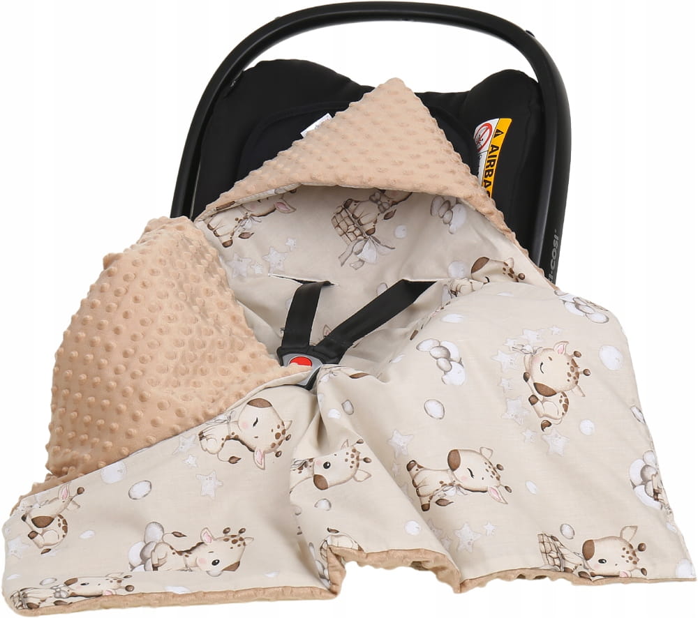 Babymam kocyk minky do fotelika nosidełka ciepły