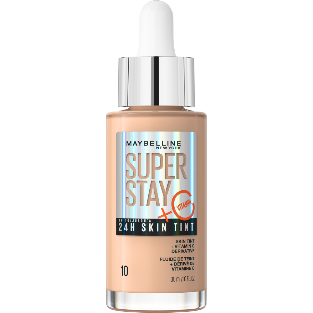 Maybelline New York Super Stay 24H Skin Tint długotrwały podkład rozświetlający do twarzy 10, 30 ml