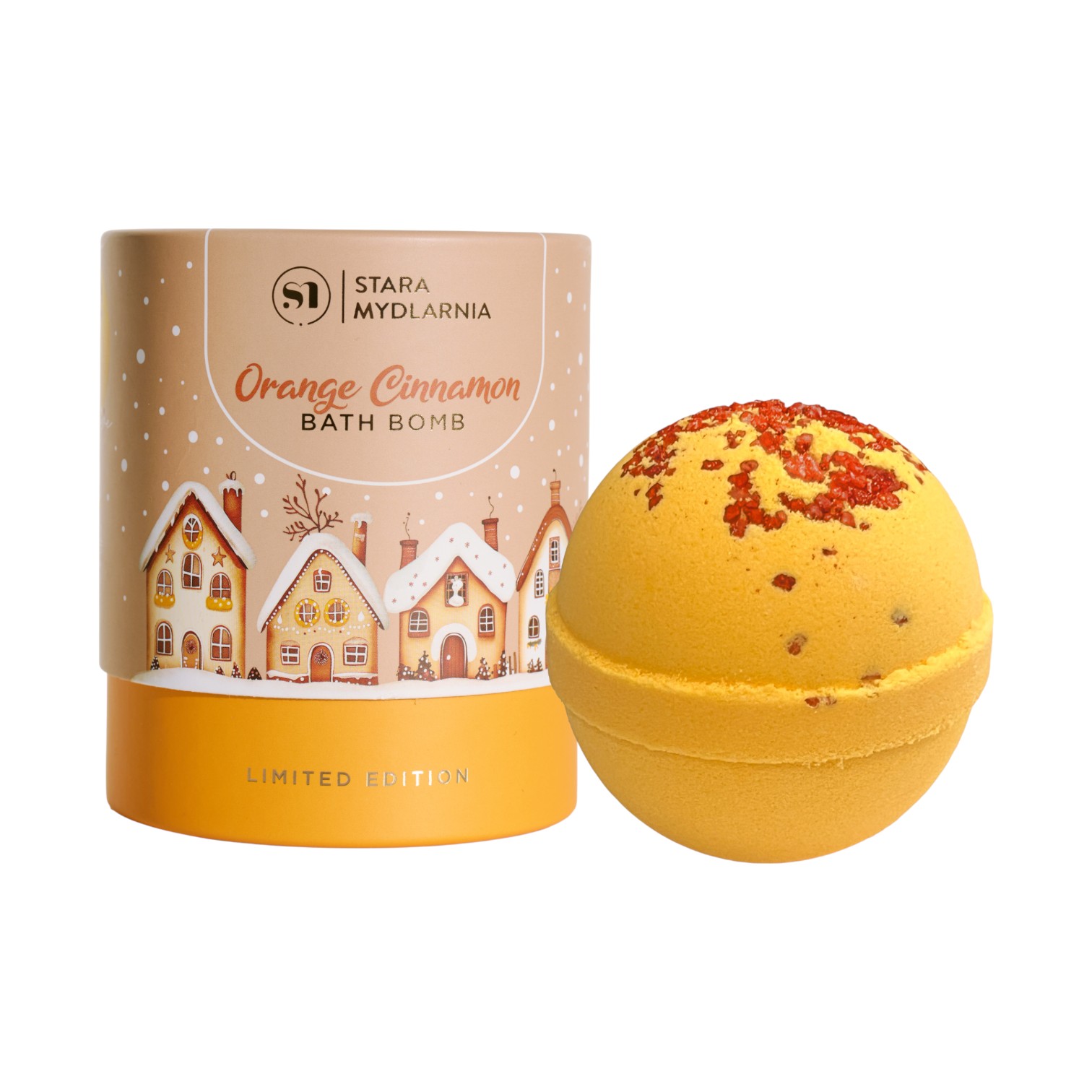 Stara Mydlarnia Orange Cinnamon kula do kąpieli w pudełku, 200 g