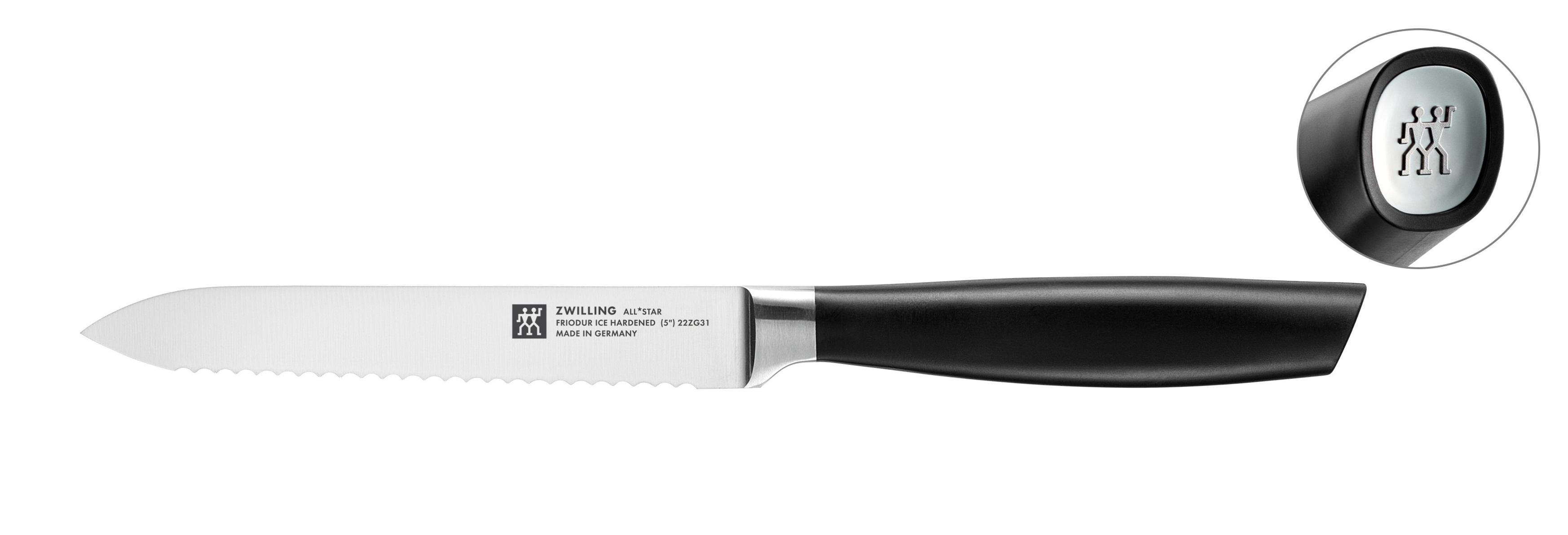 Zwilling - Nóż uniwersalny z ząbkami All Star Srebrny