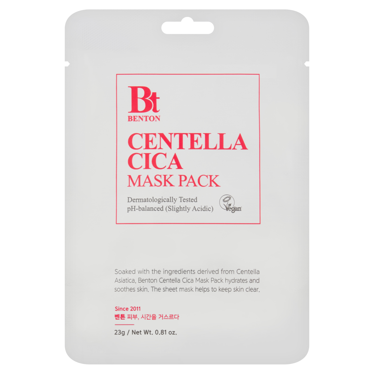 Benton Goodbye Redness Centella łagodząca maska do twarzy, 23 g