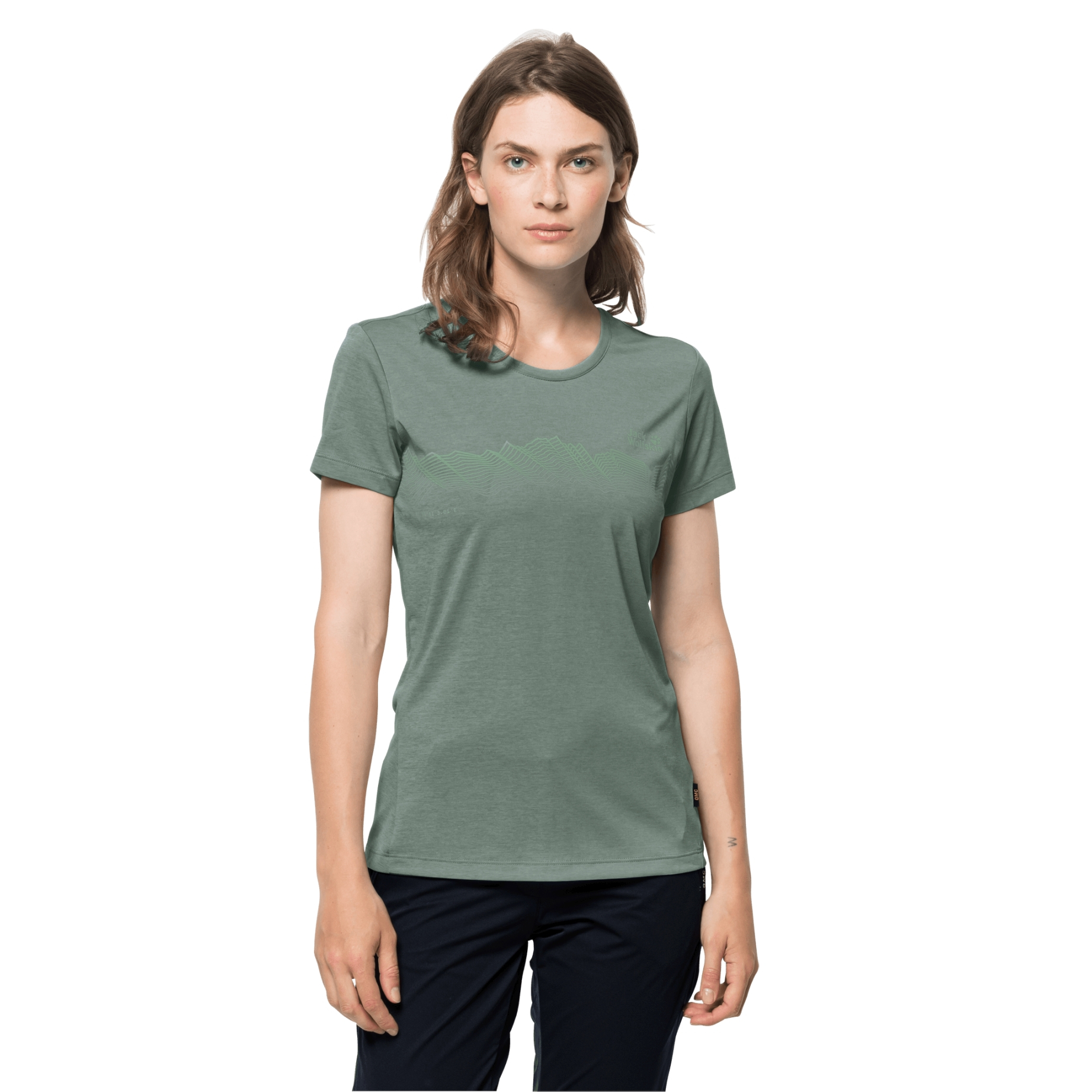 Damski t-shirt CROSSTRAIL GRAPHIC T W hedge green - L