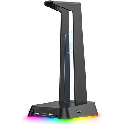 Stojak na słuchawki ONIKUMA ST2 Wbudowany HUB USB, Wysokość 277.8 mm Czarny