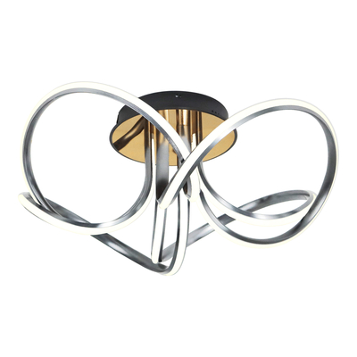 Lampa sufitowa LED ABRO czarno-szaro-złota