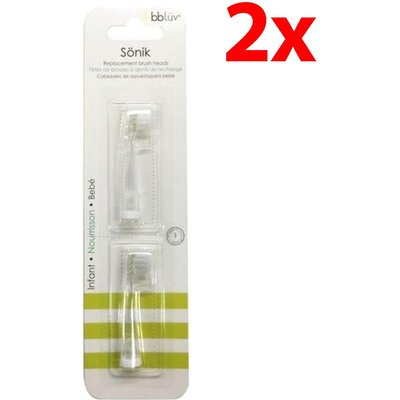 Oryginalna końcówka szczoteczki BBLUV B0117 (2 szt.) (Dla dzieci w wieku 0-18 miesięcy)