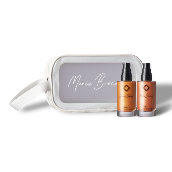 Marie Brocart Solari zestaw podróżny: olejek do ciała, 50 ml + żel po opalaniu efekt brązujący, 50 ml + kosmetyczka, 1 szt.