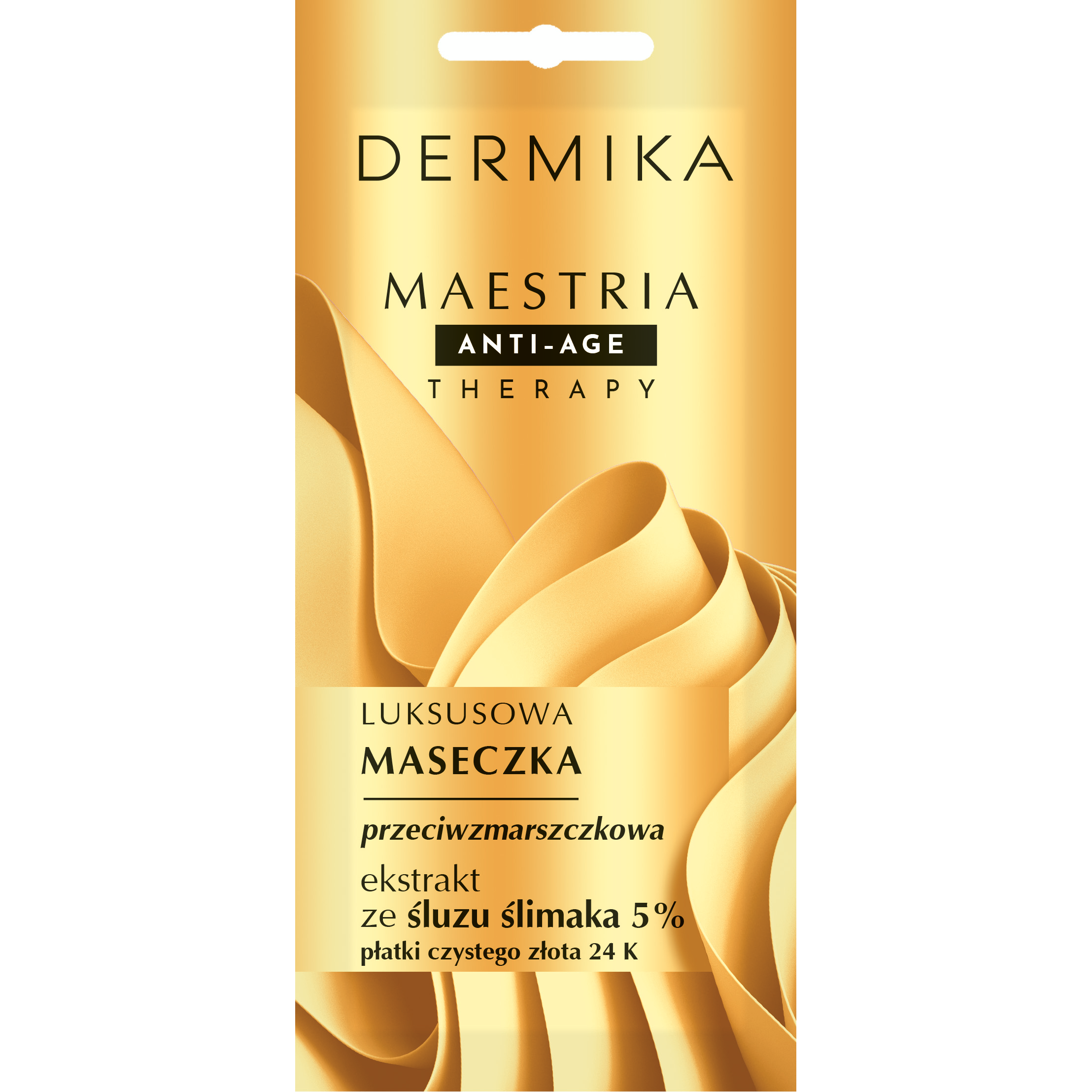 Dermika Maestria luksusowa maseczka przeciwzmarszczkowa ekstrakt ze śluzu ślimaka 5%, 7g