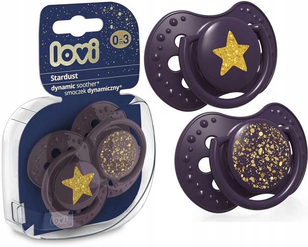 LOVI SMOCZEK DYNAMICZNY STARDUST VIOLET 2 SZT 0-3 m
