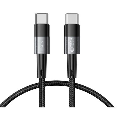 Kabel USB-C - USB-C TECH-PROTECT UltraBoost PD60W/3A 0.5 m Szary