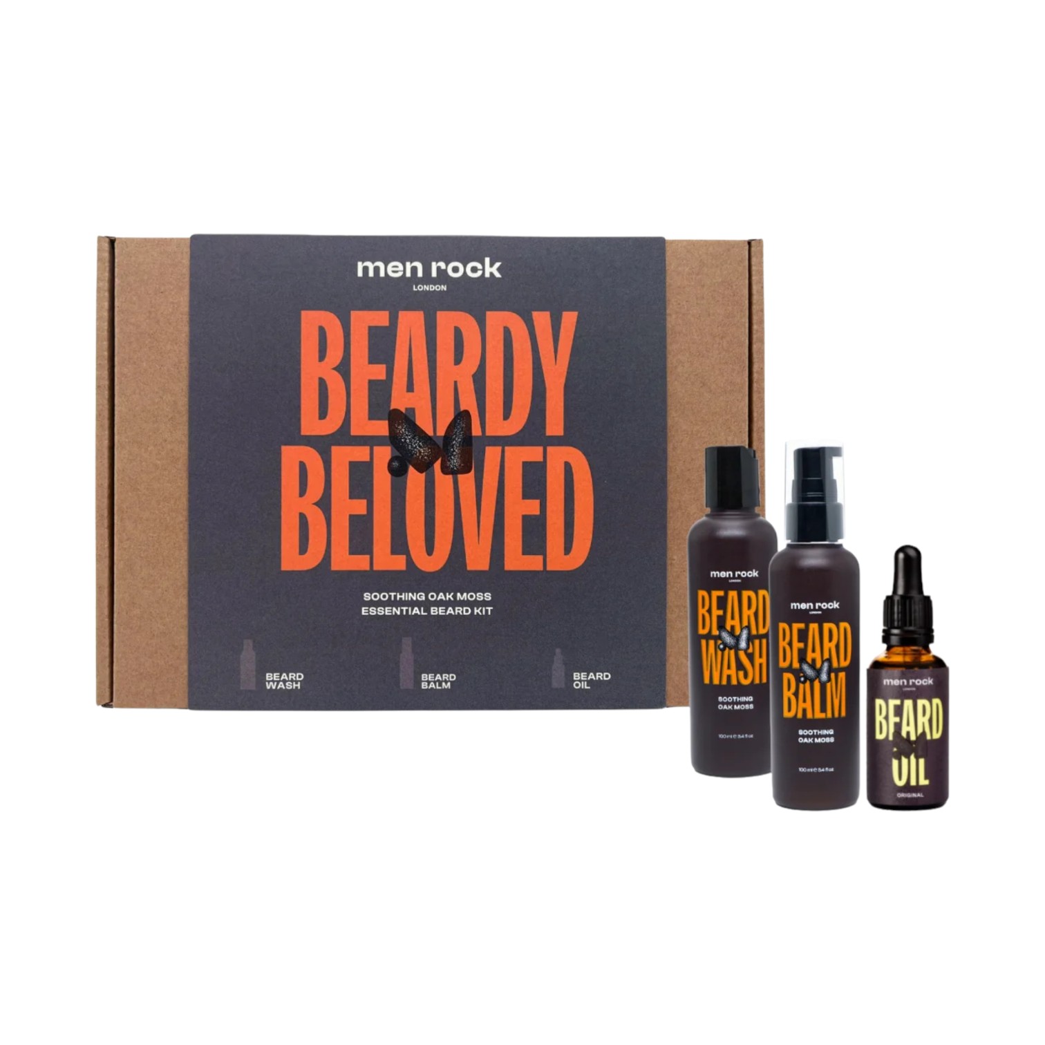 Men Rock zestaw do pielęgnacji brody: balsam, 100 ml + szampon, 100 ml + olejek, 30 ml