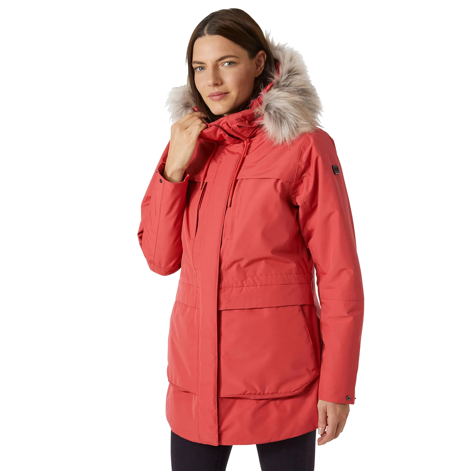 Damska parka zimowa Helly Hansen Coastal Parka poppy red - XL