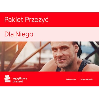 Karta podarunkowa WYJĄTKOWY PREZENT Pakiet Przeżyć - Dla Niego