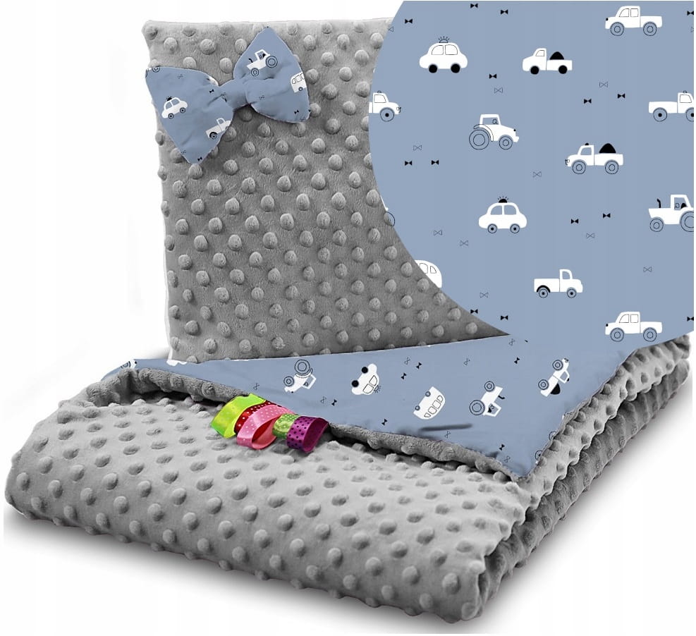 Kocyk minky 75x100 kołderka + poduszka Babymam