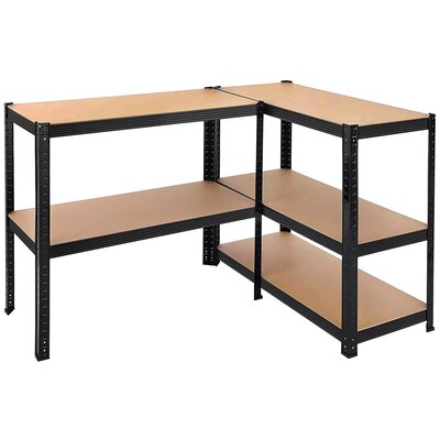 Regał magazynowy GOCKOWIAK 180 x 90 x 40 cm Czarny