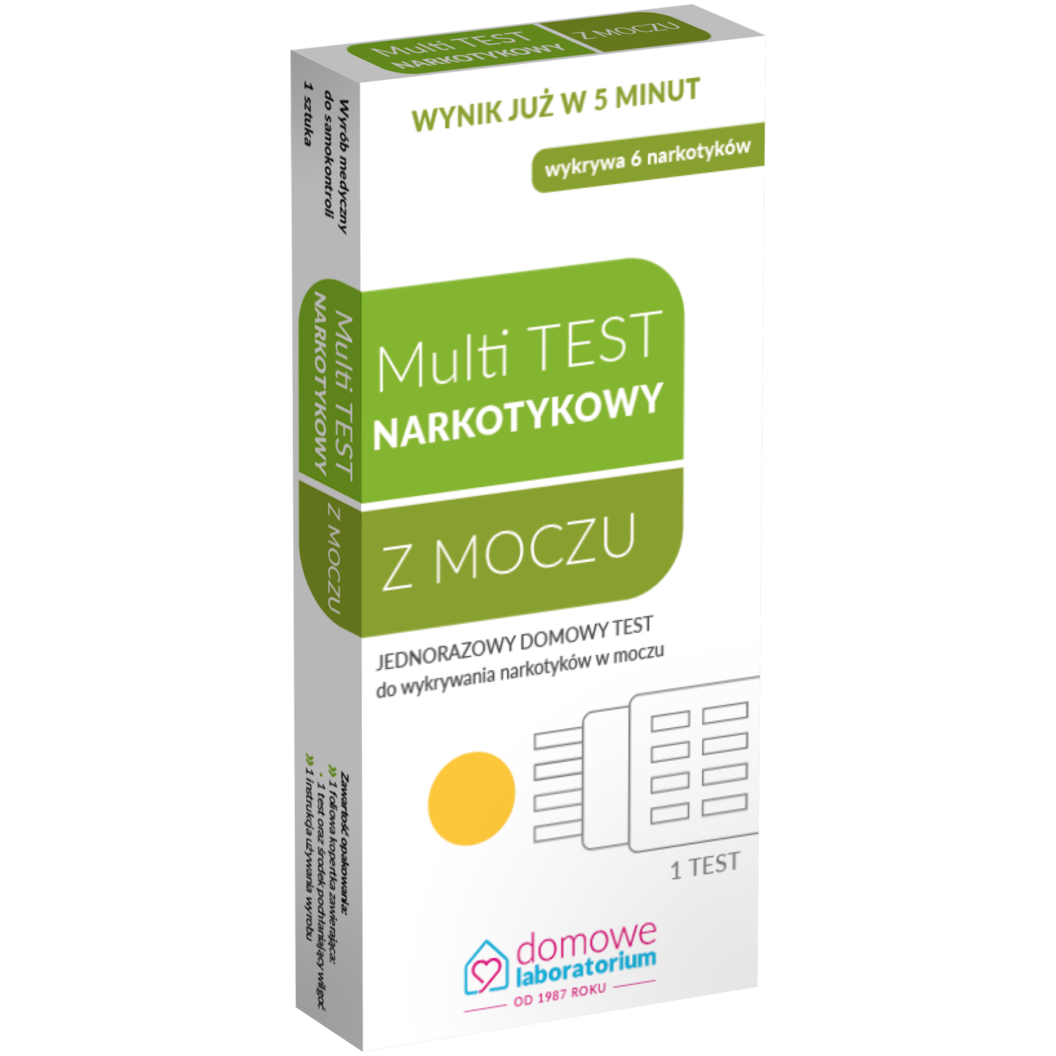 Domowe Laboratorium multi test narkotykowy z moczu, 1 szt.