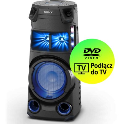 Power Audio SONY MHC-V43D, Bluetooth, Odtw.CD/-R/-RW/DVD, Wejście mikrofonowe i gitarowe, Funkcja Jet Bass Booster