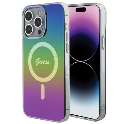 Etui GUESS IML Iridescent MagSafe do Apple iPhone 15 Pro Wielokolorowy