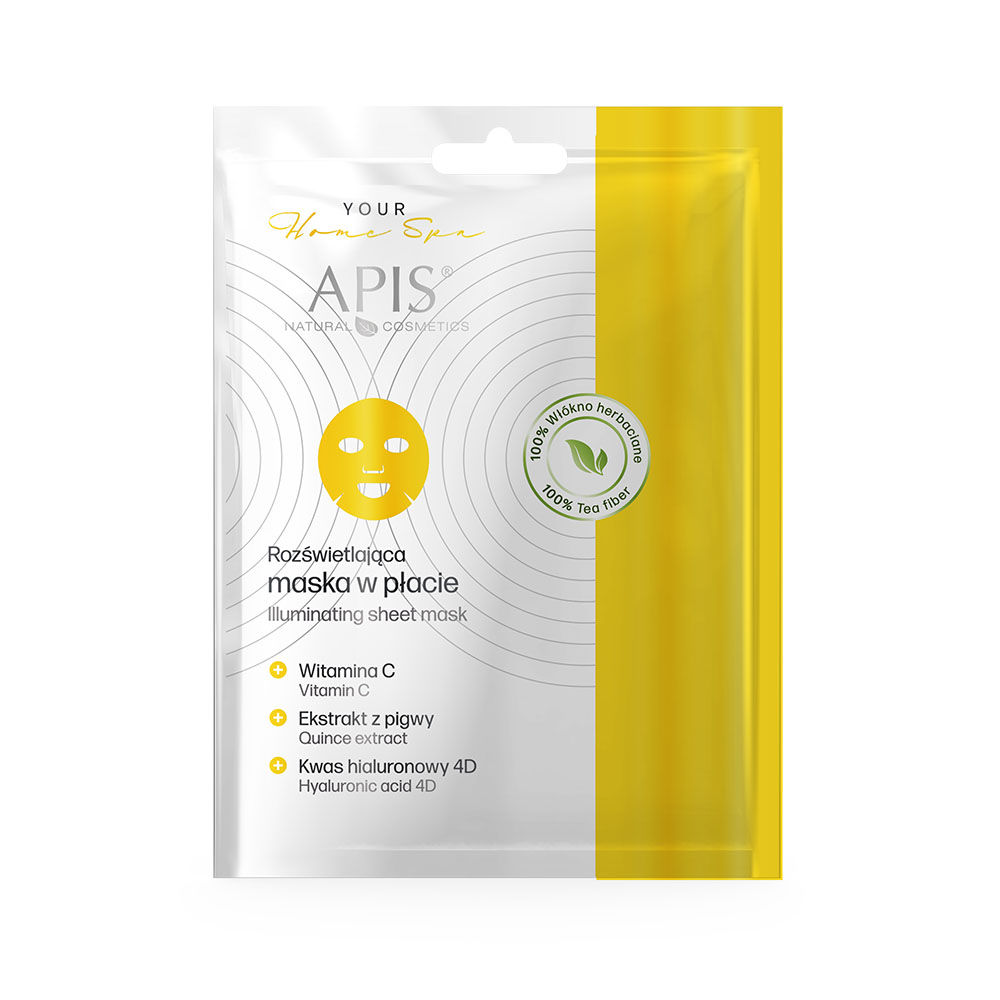 Apis Your Home SPA maska w płacie rozświetlająca do twarzy, 20 g