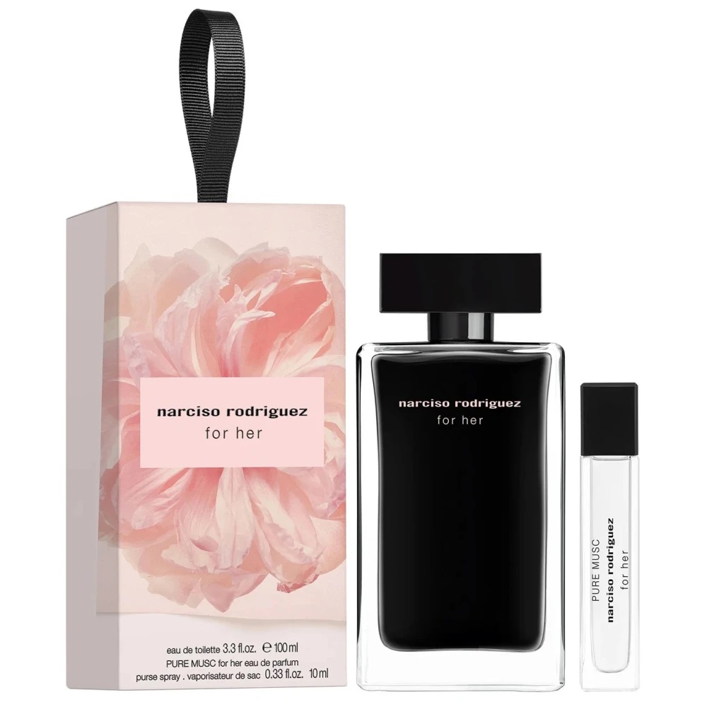 Narciso Rodriguez For Her Eau de Toilette zestaw: For Her woda toaletowa damska, 100 ml + Pure Musk woda perfumowana damska, 10 ml