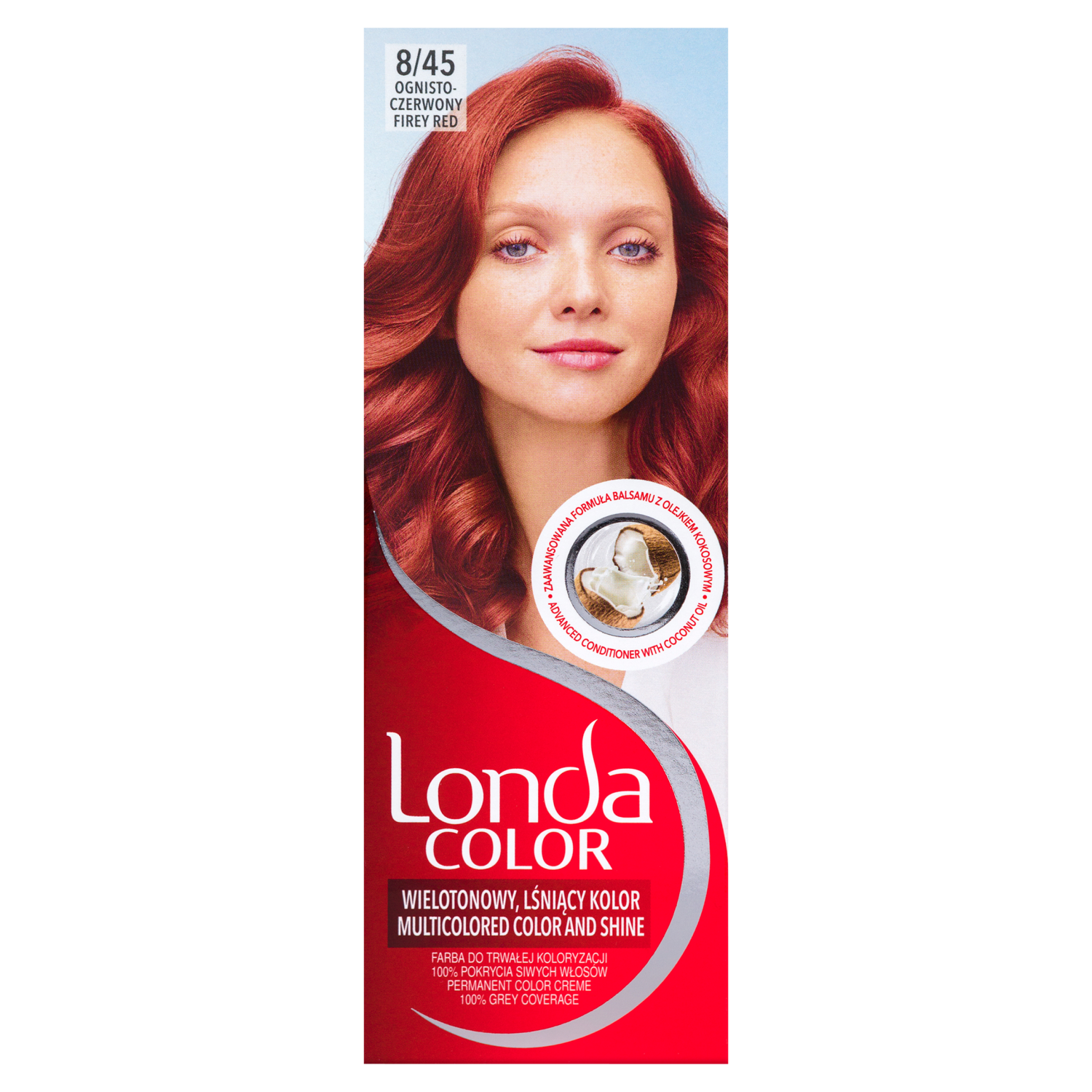 Londa Color farba do włosów 8/45 ognisty czerwony, 1 opak.