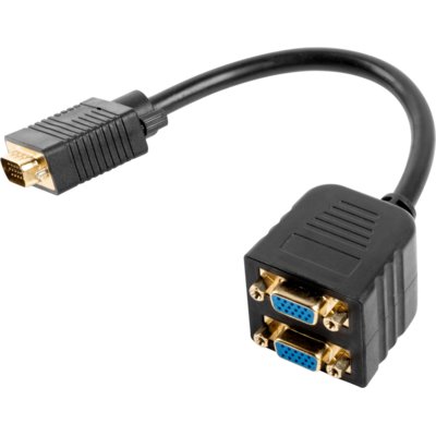 Adapter VGA - 2x VGA LANBERG AD-0020-BK 0.2 m