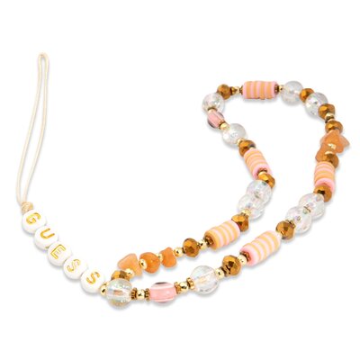 Zawieszka do telefonu GUESS Beads Bohemia Brązowy